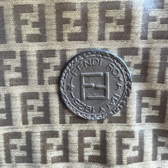 Vintage Toiletry Travel Zucchino Zucca Monogram Brown Canvas Leather Clutch - Picture 8 of 9